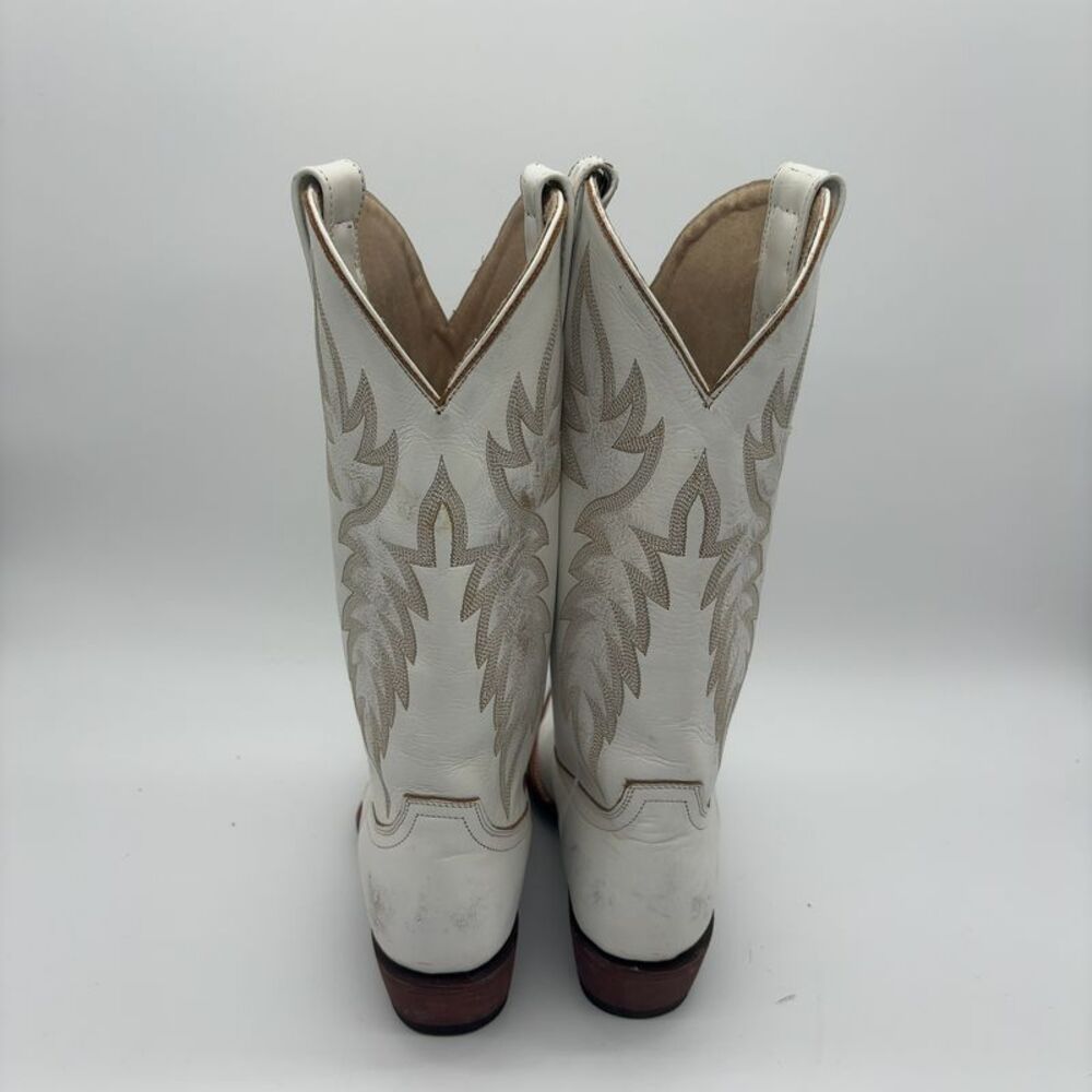 Idyllwind White Leather Western Heeled Cowboy Boots- Snip toe - Picture 4 of 7